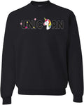 Wild Bobby Unicorn Rainbow LGBTQ Pride Crewneck Sweatshirt - Soft off