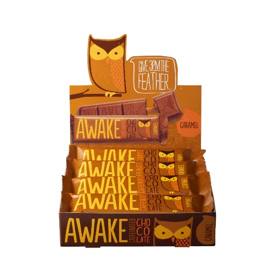 Awake Caffeinated Chocolate Energy Bar - Caramel Flavor Delight