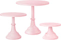 Pink Cake Stand Set 3-PCS (8in/10in/12in) - Elegant Dessert Display