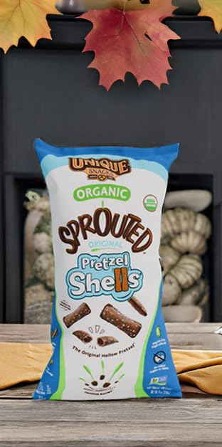 Unique Snacks Sprouted Pretzel Shells - Delicious Vegan Snack