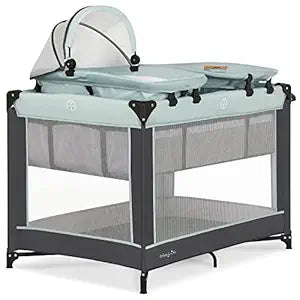 Dream On Me Lilly Deluxe Playard with Bassinet and Changing Tray