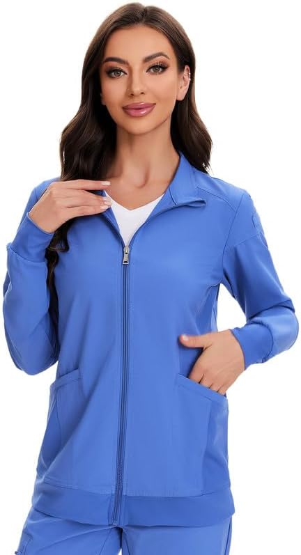 COZYFIT Scrub Jackets for Women with Ample Storage and Comfort