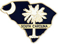 PinMart State Shape Flag Lapel Pin - South Carolina Flag Shape