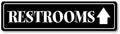 GRX1130 Aluminum Sign LARGE 24 in x 6 in RESTROOMS Arrow Up