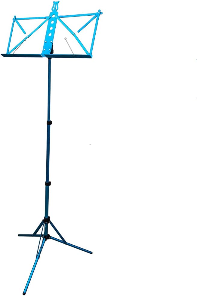 Paititi Adjustable Folding Music Stand with Carrying Bag - Blue