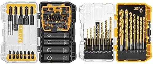 DEWALT Screwdriver Bit Set and Titanium Nitride Drill Bits