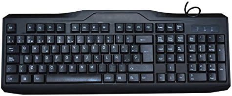 Pack of 5 USB Wired 108-Key Spanish Keyboards for Comfort