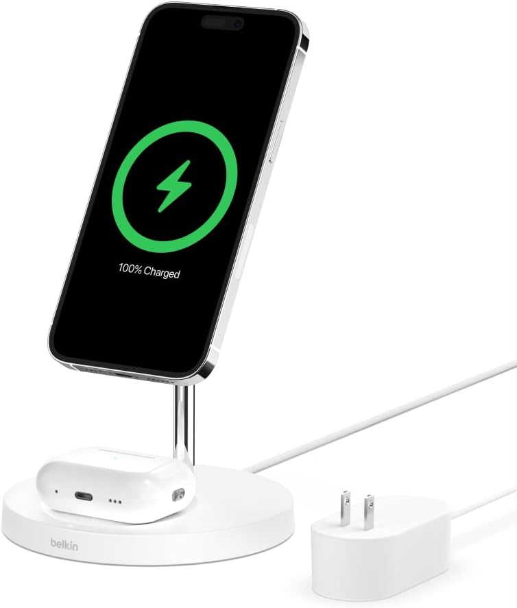 Belkin MagSafe 2-in-1 Wireless Charging Stand for iPhone & AirPods