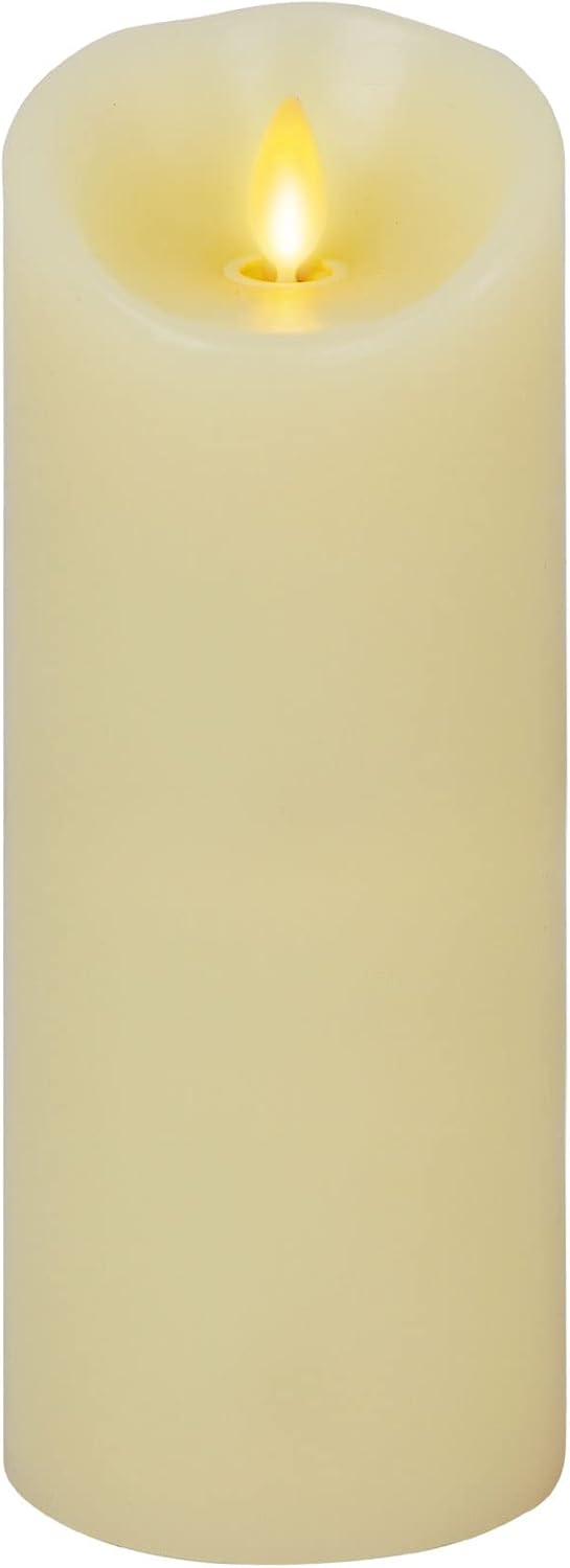 Luminara Scalloped Edge Flameless LED Candle - Ivory 3.5in x 8.75in