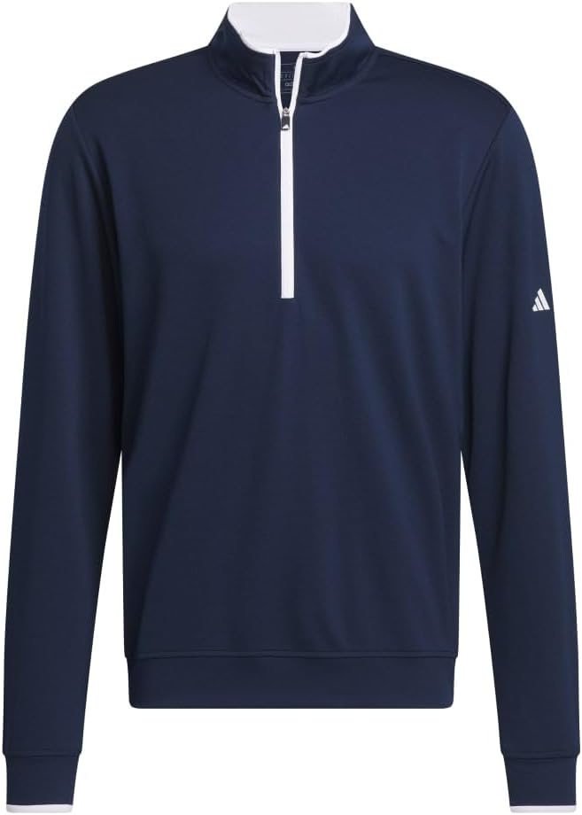 adidas mens Lightweight Half-zip Top for Ultimate Comfort
