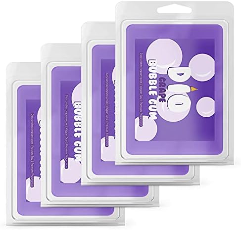 Bubblegum Wax Melts 4 Pack Grape Scented Soy for Lasting Aroma