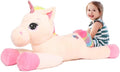 Tezituor 43in Big Unicorn Plush Toy - Giant Soft Hug Buddy