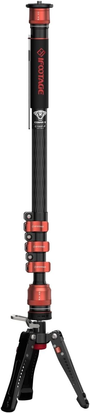 IFOOTAGE Cobra 3 C180F-P Carbon Fiber Monopod for Professionals