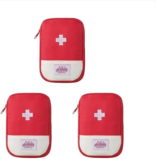 Compact Red First Aid Kit - Outdoor Essential