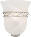 Marlowe 1-Light Wall Light Dimmable Alabaster Glass - Classic Satin