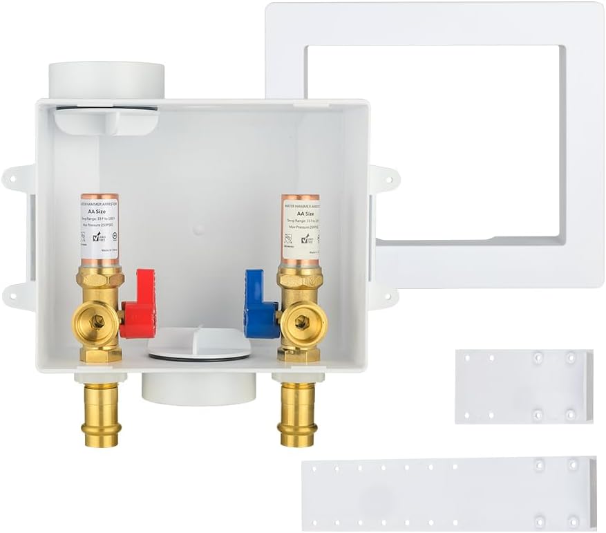 EFIELD Washing Machine Outlet Box with Copper Press Inlet