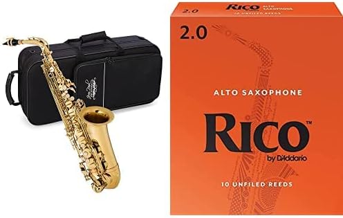 Jean Paul AS-400 Alto Saxophone with Rico Reeds for Students