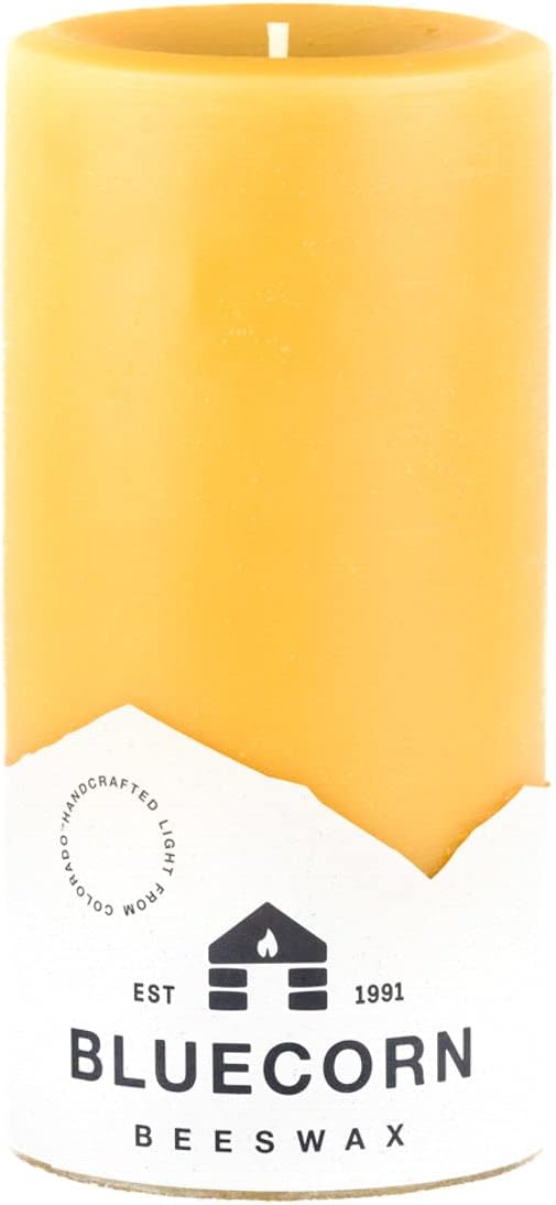 100% Pure Beeswax Pillar Candle for Long-Lasting Glow