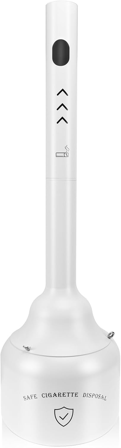 Steel Cigarette Butt Receptacle for Outdoor Cleanliness and Safety