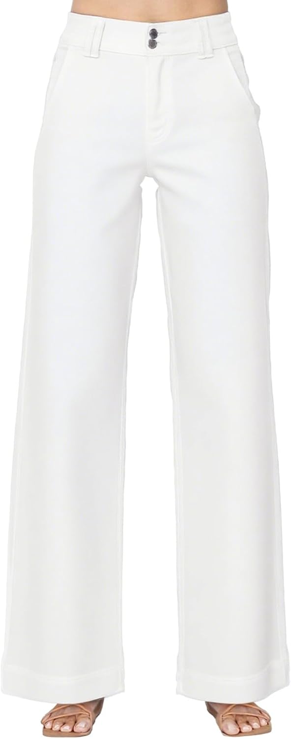 Astylish Wide Leg High Waisted Stretchy Straight Leg Jeans