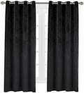 Velvet Blackout Curtain Panels 52Wx72L Set - Thick Light Blocking