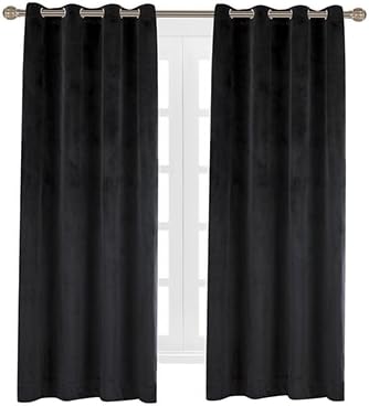 Blackout Velvet Curtains 52x72 - Set of 2 Panels