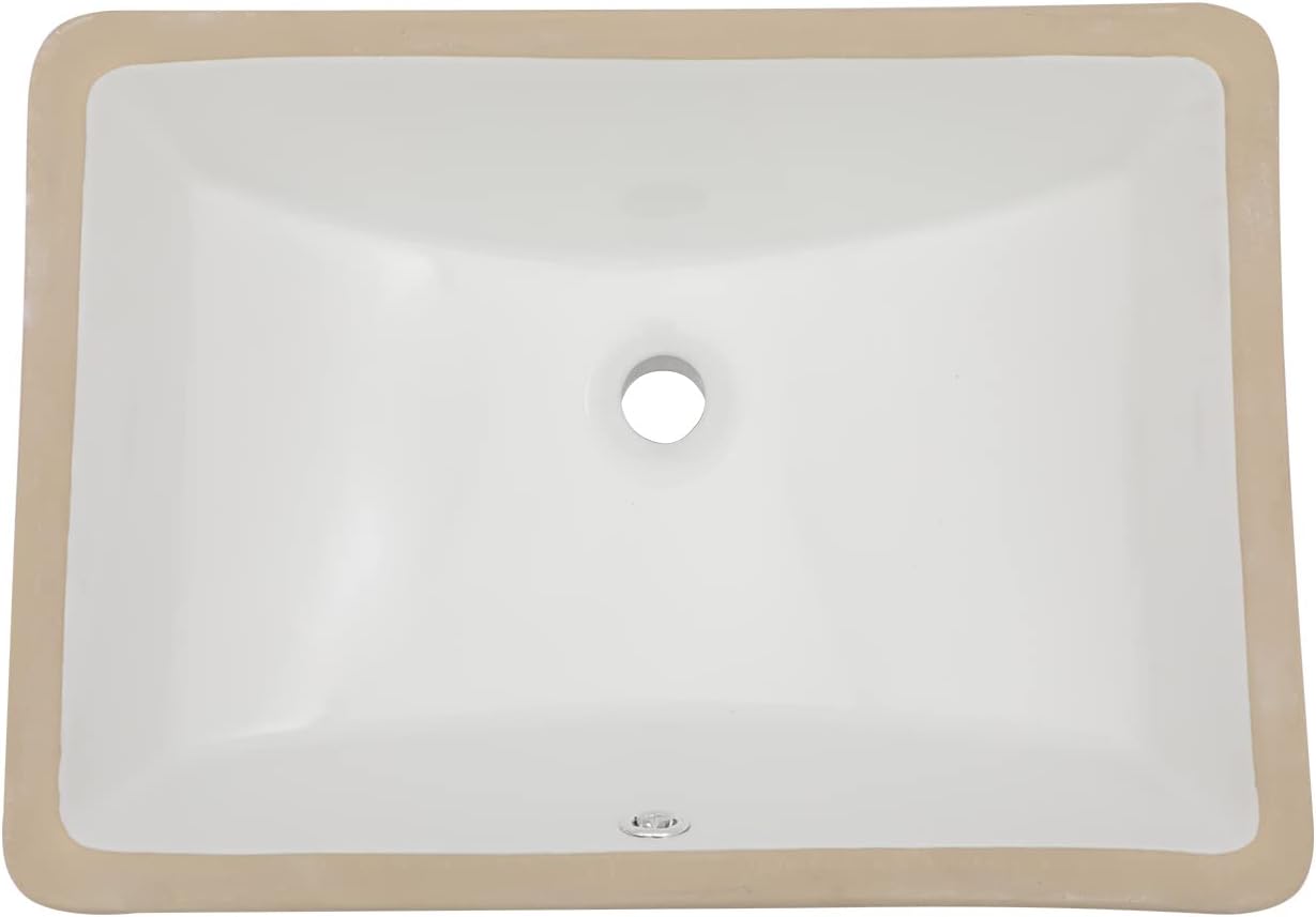 Sarlai Undermount Bathroom Sink - Modern White Ceramic Design
