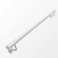 4 FT Heavy Duty White Metal Stairs Railing Indoor - Strong Wall Mount