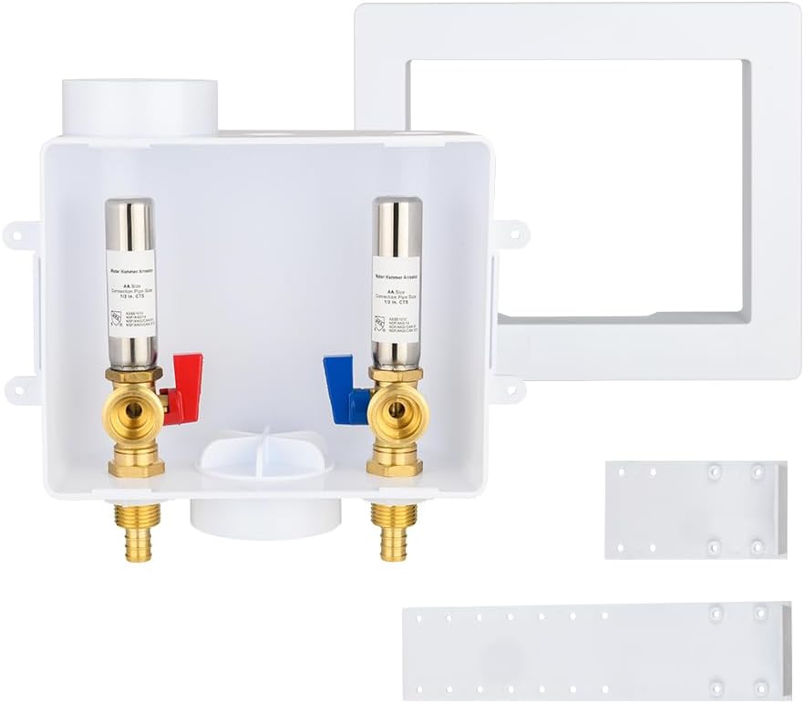 EFIELD Universal Washing Machine Outlet Box with Water Hammer Arrestor