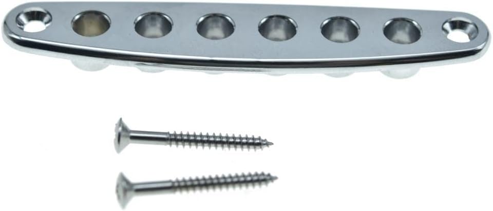 KAISH Chrome Guitar String Ferrules for Electric Guitar