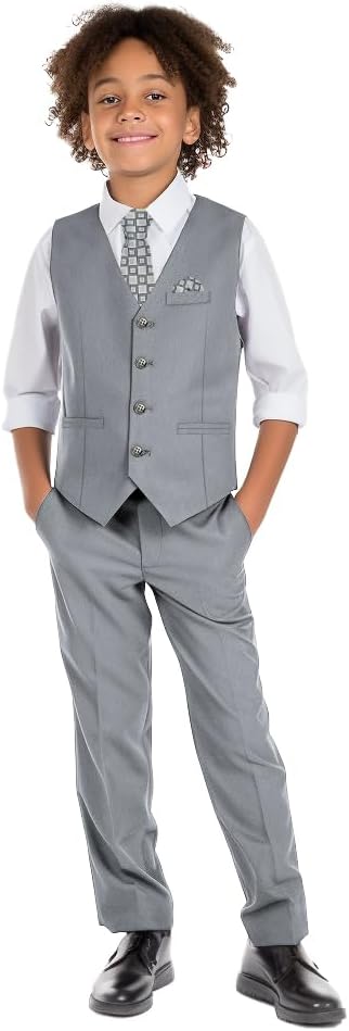 Boys' 6-Piece Formal Slim Fit Suit Set for Stylish Occasions