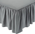 Lightweight Ruffled Bed Skirt for Queen Beds in Dark Grey