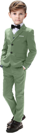 Boys Suits 5 Pieces Slim Fit Blazer Pants for Wedding Events