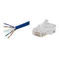 Cat6 Ethernet Bulk Cable 24AWG 250ft + 50-Pack Pass-Thru Plugs - DIY