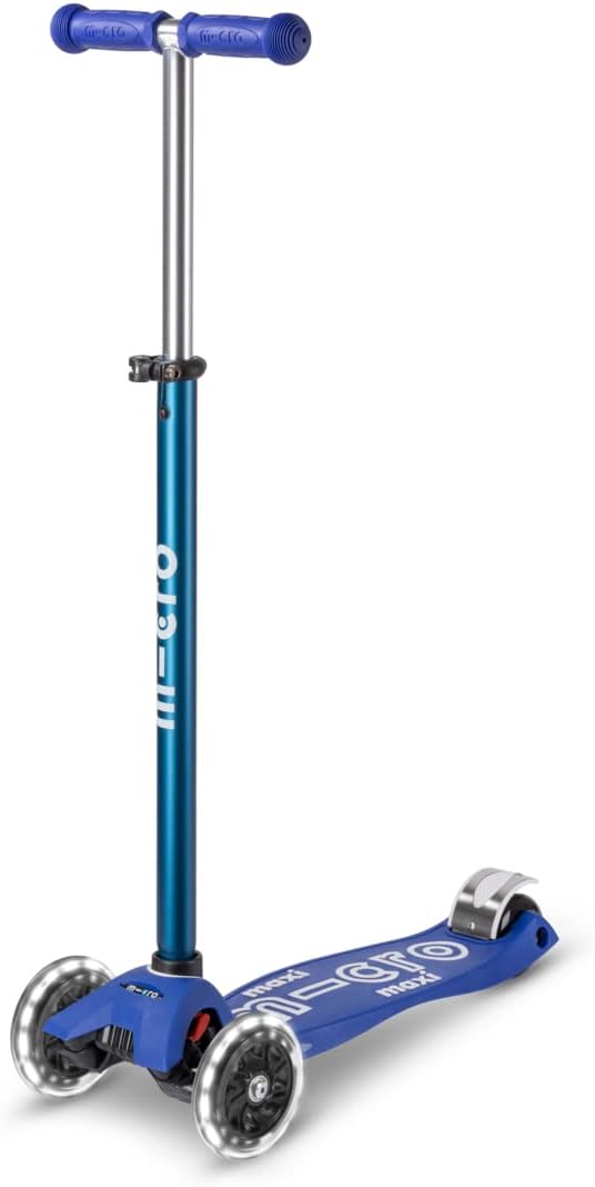 Micro Kickboard Maxi Deluxe LED Scooter for Kids Ages 5-12