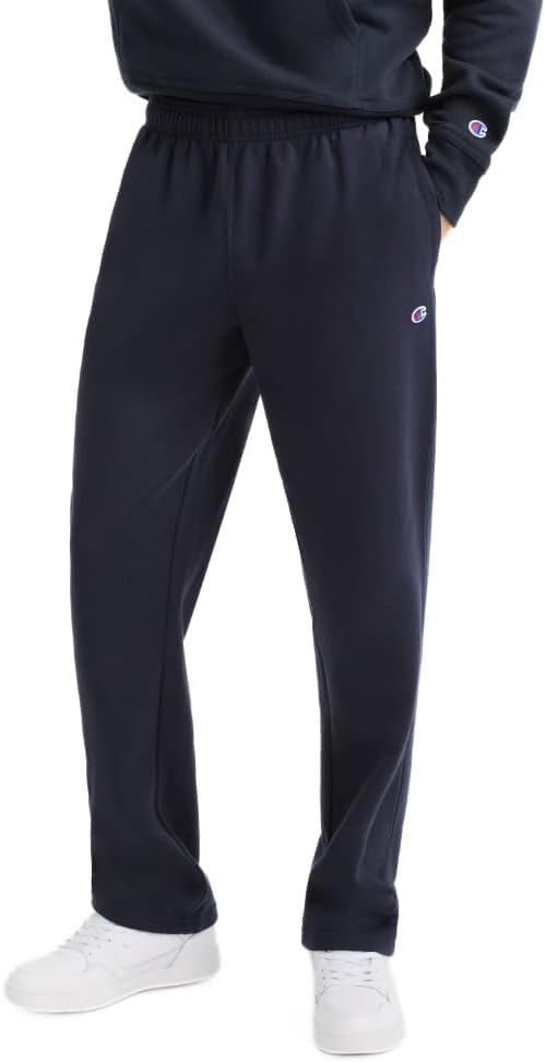 Champion Men's Fleece Open-Bottom Sweatpants for Comfort