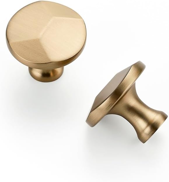 20 Pack Champagne Bronze Round Zinc Alloy Cabinet Knobs for Home