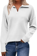 Zeagoo Women's V Neck Striped Sweater for Fall Fashion Style