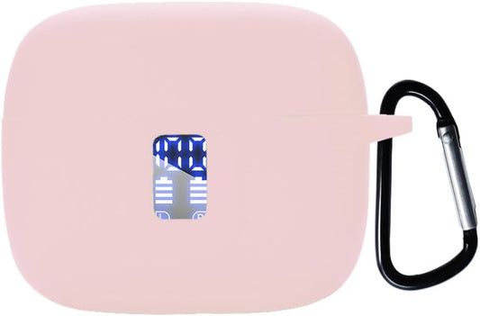 Pink Silicone Case for TAGRY X08 & ZIUTY A1 Wireless Earbuds, Keychain, LED Display Window