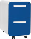 Mobile File Cabinet 2 Drawer Under Desk - Smooth Locking Drawers