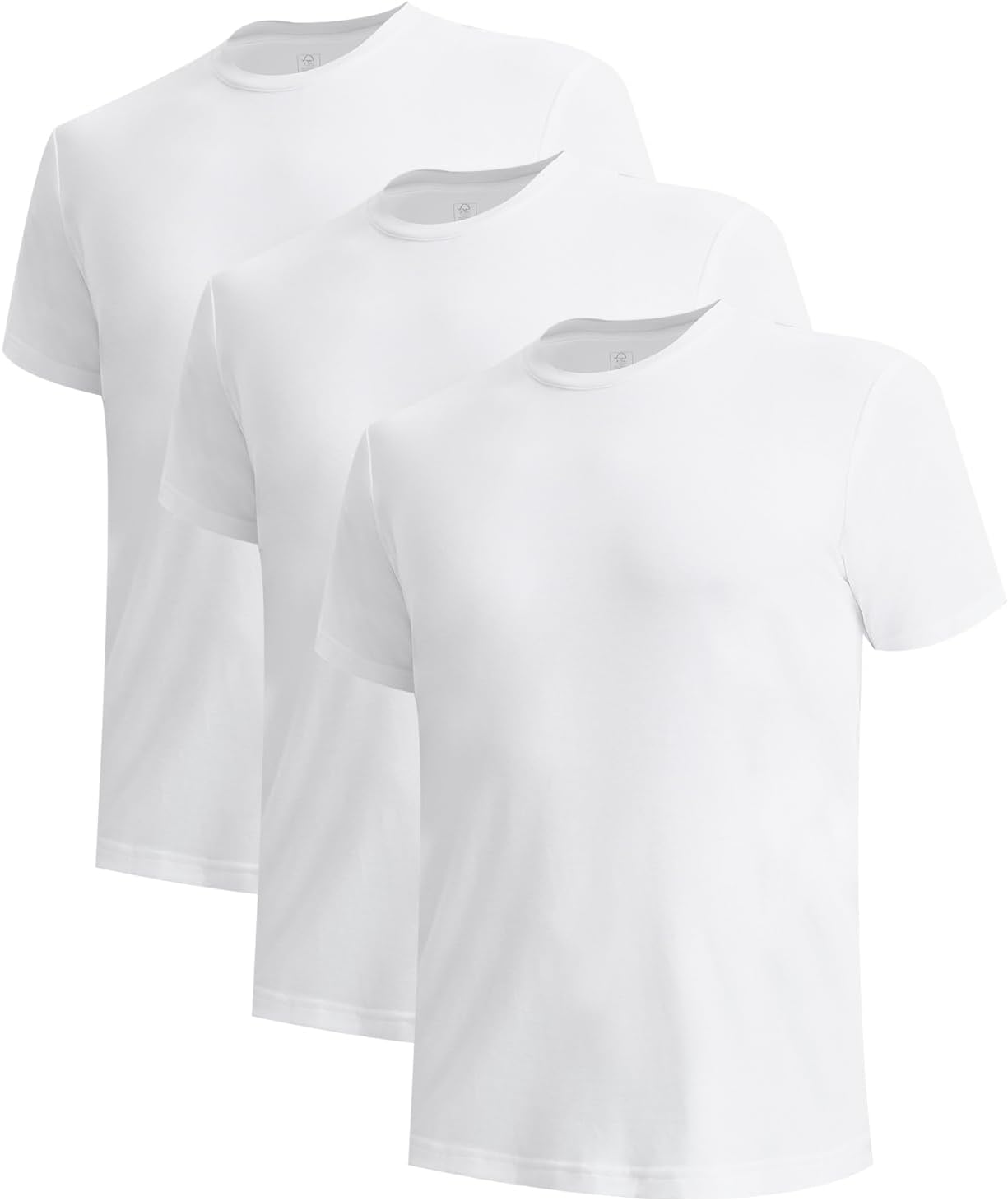 Bamboo Cool Mens Undershirts Slim Fit V-Neck/Crewneck 3 Pack
