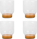 elle decor Set of 4 12oz Whiskey Glasses, Heavy Base, Versatile Use