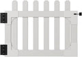 33.5in H x 42in W Newport Gate Kit - No Dig White Vinyl Picket Gate