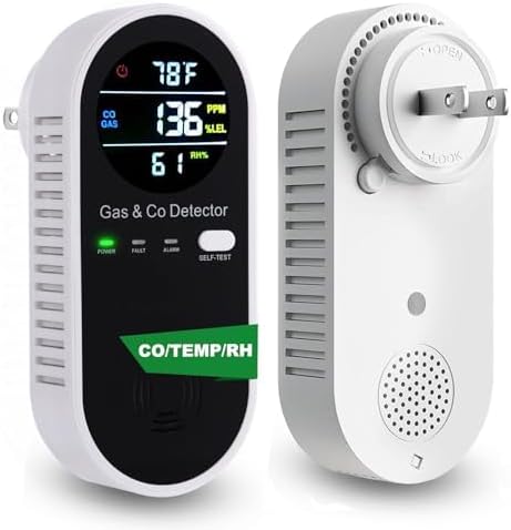 4-in-1 Combustible Gas & Carbon Monoxide Detector for Safety