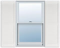 Exterior Louver Vinyl Shutter 15 in x 71 in (Pair) - Low Maintenance