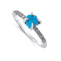Real Raw Turquoise Dainty Ring - Genuine Rough Stone Gift