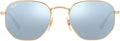Ray-Ban Rb3548n Hexagonal Flat Lens Sunglasses - Retro 90s Geometry