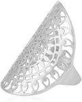 925 Sterling Silver Mandala Statement Ring for Unisex - Boho Star