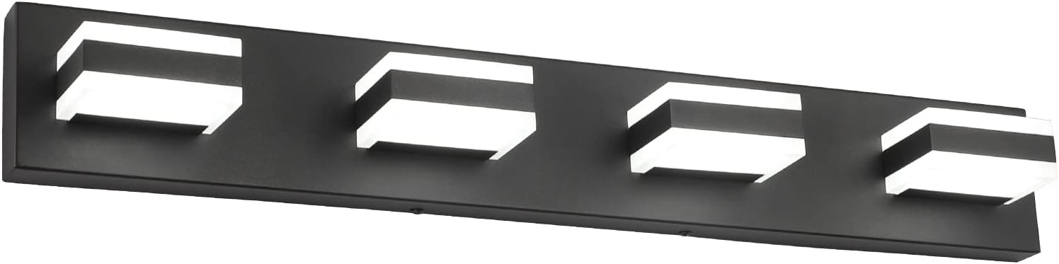 SOLFART Black Bathroom Light Fixtures for Modern Vanity Lighting