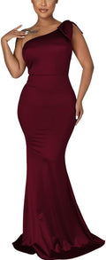 JTNFairy One Shoulder Bodycon Dress - Elegant Floor-Length Formal Wear